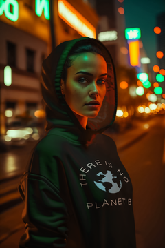 Hoodie Unisex "There is no Planet B" Globe