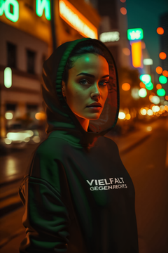 Hoodie Unisex "Vielfalt gegen Rechts"