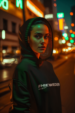 Hoodie Unisex "Nie Wieder"