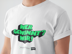 T Shirt "Wer gewinnt? Wir!"